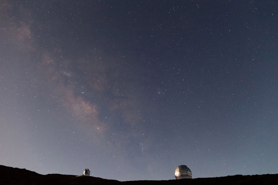 Das, momentan größte Spiegelteleskop der Welt, das Gran Telescopio de Canarias auf dem höchsten Berg der Insel La Palma