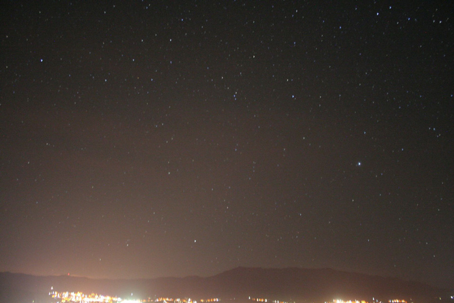 Lichtverschmutzung über Los Llanos auf La Palma