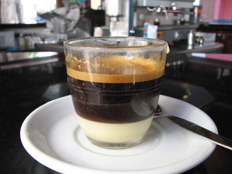 Cortado de leche condensada, aber nicht überall mundet der Kaffee auch auf La Palma