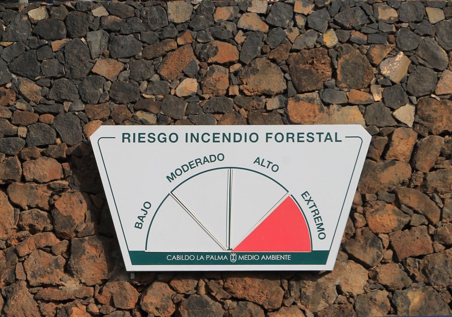 Im Sommer gibt es immer wieder Episoden auf La Palma in denen die Waldbrandgefahr aufgrund des Wetters extrem hoch ist