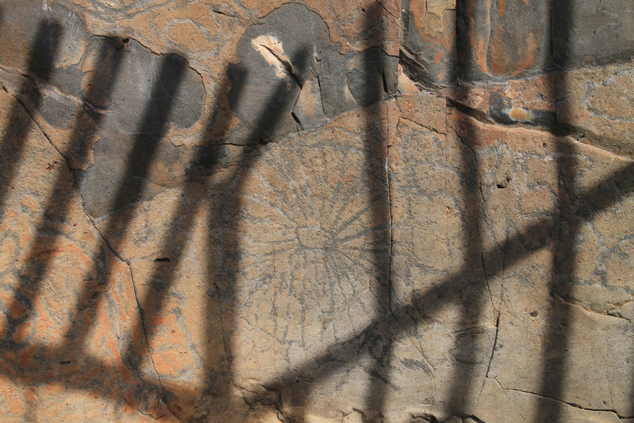 Petroglyphen, Steinritzungen auf La Palma, hier in der Fundstätte La Fajana bei El Paso