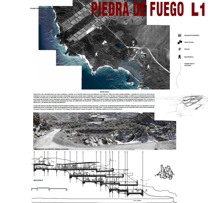Projekt Piedra de fuego, also Feuerstein für die Heilige Quelle auf La Palma